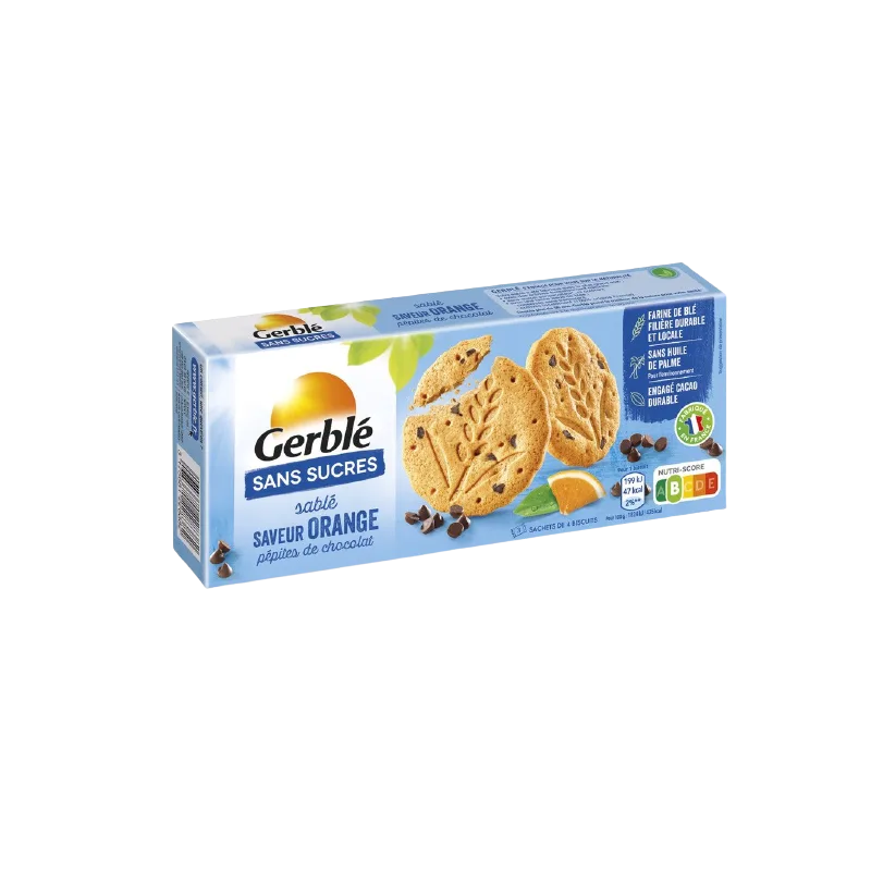 Biscuiti cu portocale si fara zahar, 132g, Gerble Expert Dietetic — preț și oferte