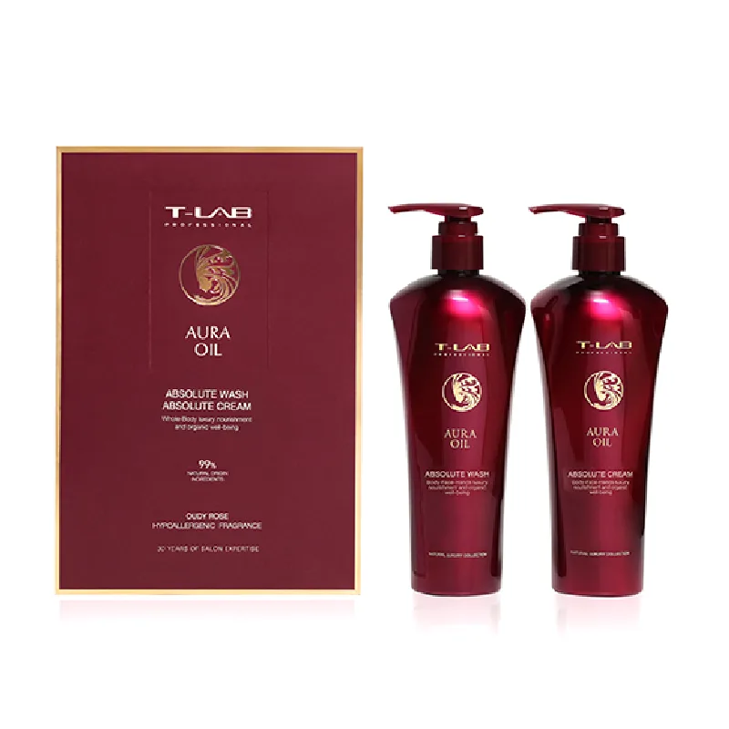 Set Professional Duo Sampon si Tratament Aura Oil, 600 ml, T-LAB — preț și oferte