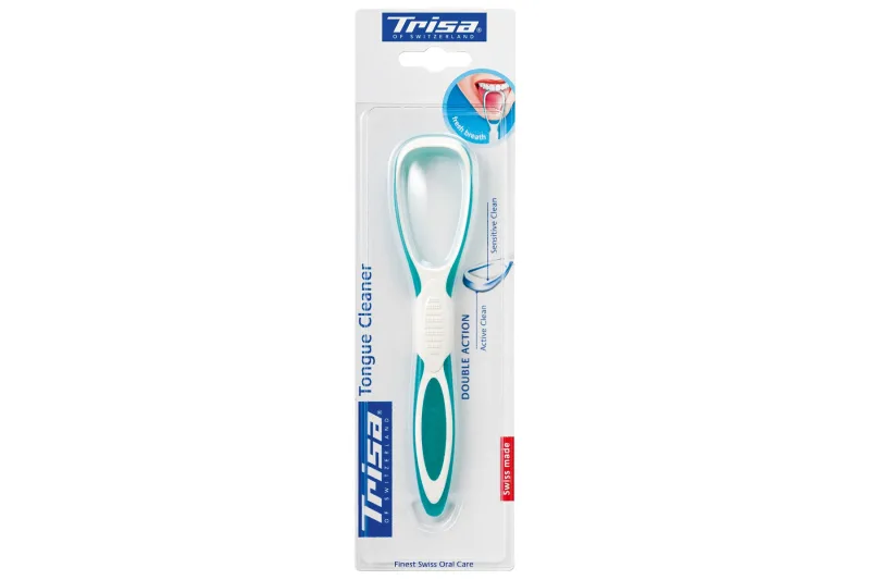 Dispozitiv pentru curatarea limbii Double Action, 1 bucata, Trisa — preț și oferte