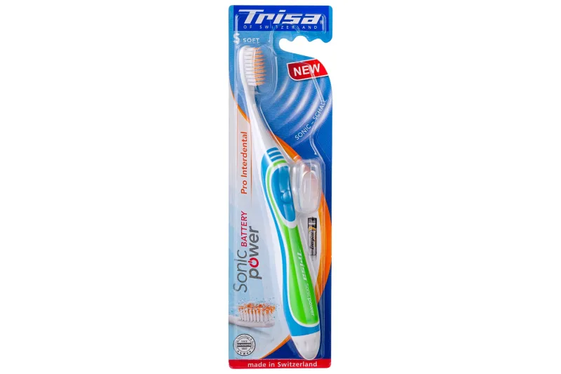 Periuta de dinti electrica Sonic Power Battery Pro Interdental Soft, 1 bucata, Trisa — preț și oferte