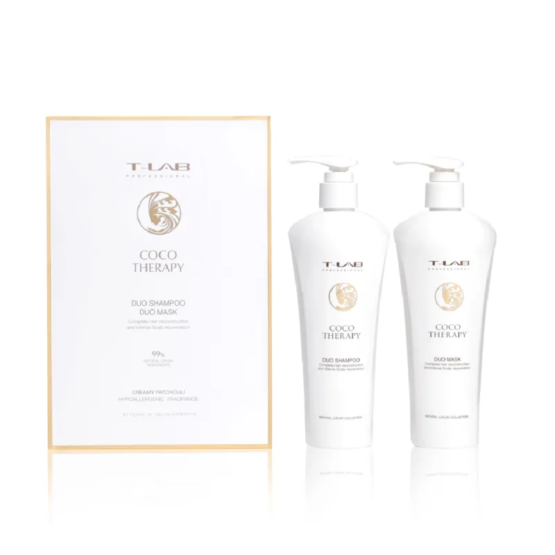 Set Profesional Duo Sampon si Masca Coco Therapy, 600ml, T-LAB — preț și oferte