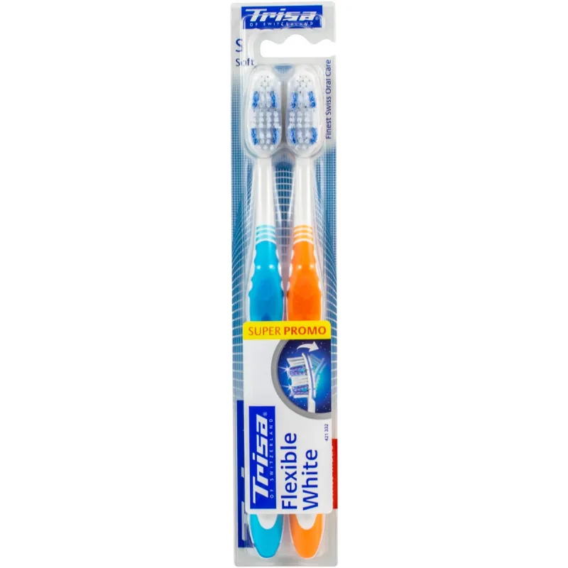 Periuta de dinti Flexible White Duo Soft, 2 bucati, Trisa — preț și oferte