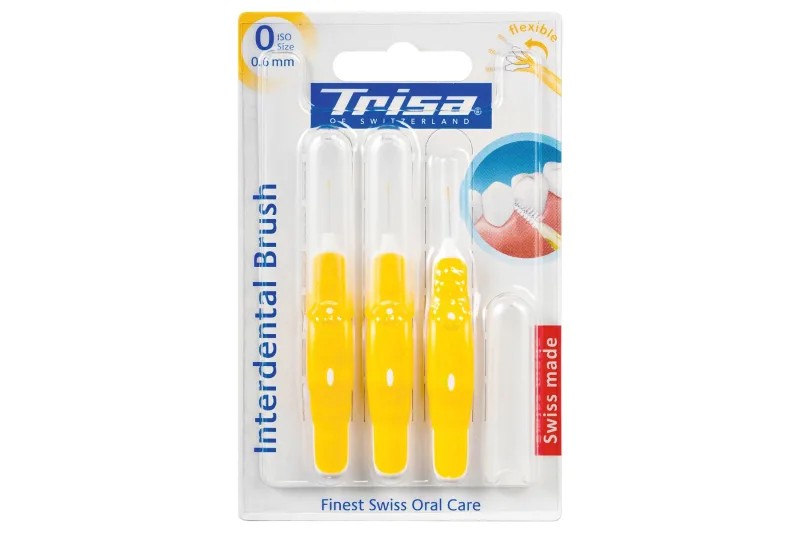Periute interdentare galbene 0,6mm, 3 bucati, Trisa — preț și oferte