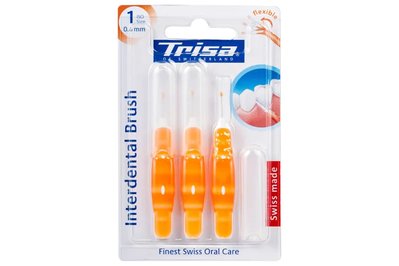Periute interdentare portocalii 0,8mm, 3 bucati, Trisa — preț și oferte