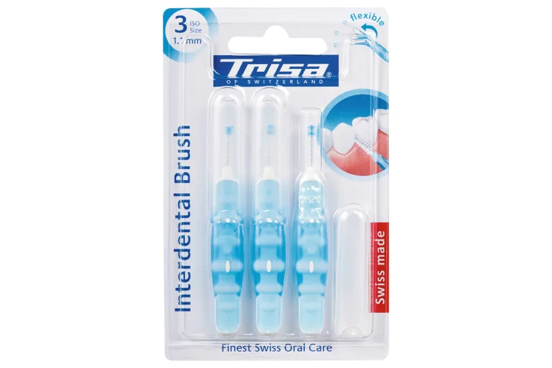 Periute interdentare albastre 1,1mm, 3 bucati, Trisa — preț și oferte