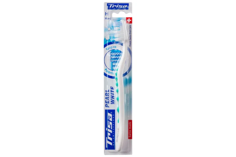 Periuta de dinti Pearl White Hard, 1 bucata, Trisa — preț și oferte