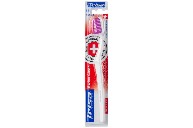Periuta de dinti Swiss Clean Medium, 1 bucata, Trisa — preț și oferte