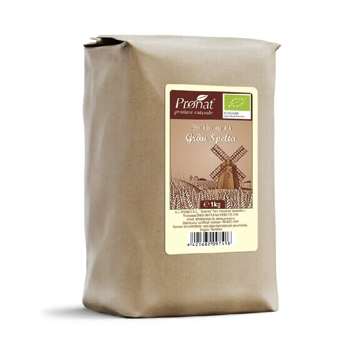 Faina integrala de grau spelta bio, 1kg, Pronat — preț și oferte