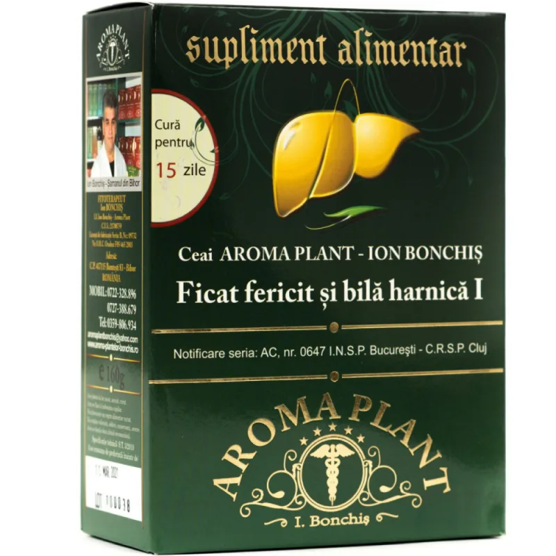 Ceai ficat fericit si bila harnica I, 160g, Aroma Plant Bonchis — preț și oferte