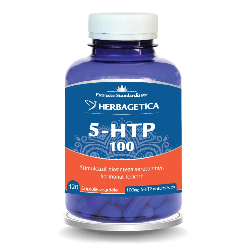 5 HTP 100 zen forte, 120 capsule, Herbagetica — preț și oferte