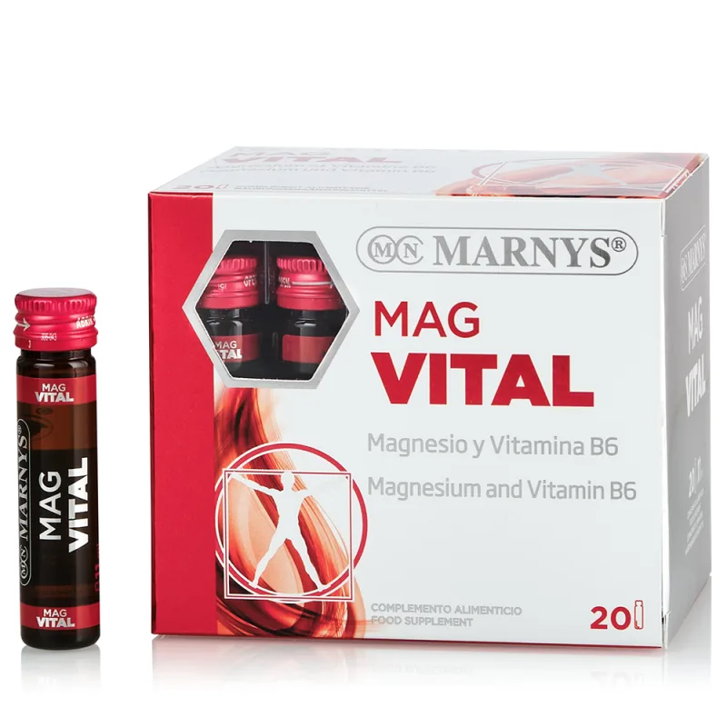 MagVital 375mg Magneziu si Vitamina B6, 20 fiole x 11ml, Marnys — preț și oferte