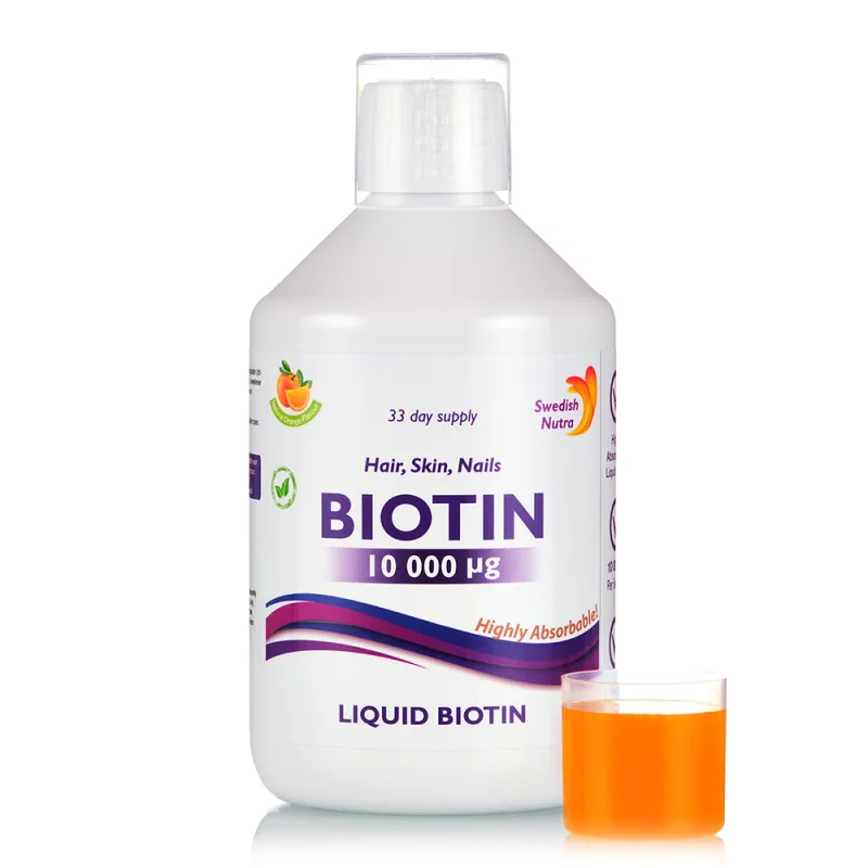 Biotina lichida 10000mcg, 500ml, Swedish Nutra — preț și oferte