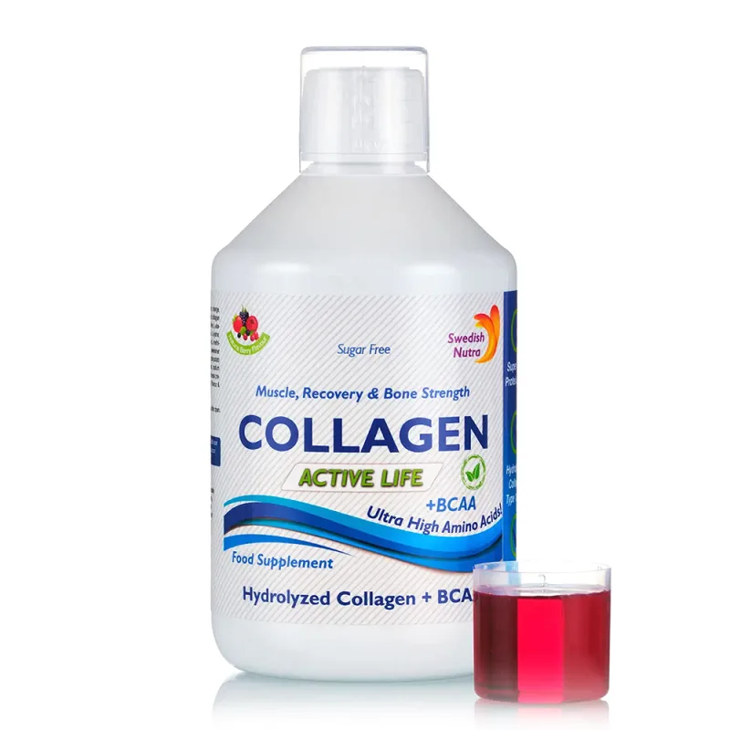 Colagen lichid Active Life 5000mg, 500ml, Swedish Nutra — preț și oferte