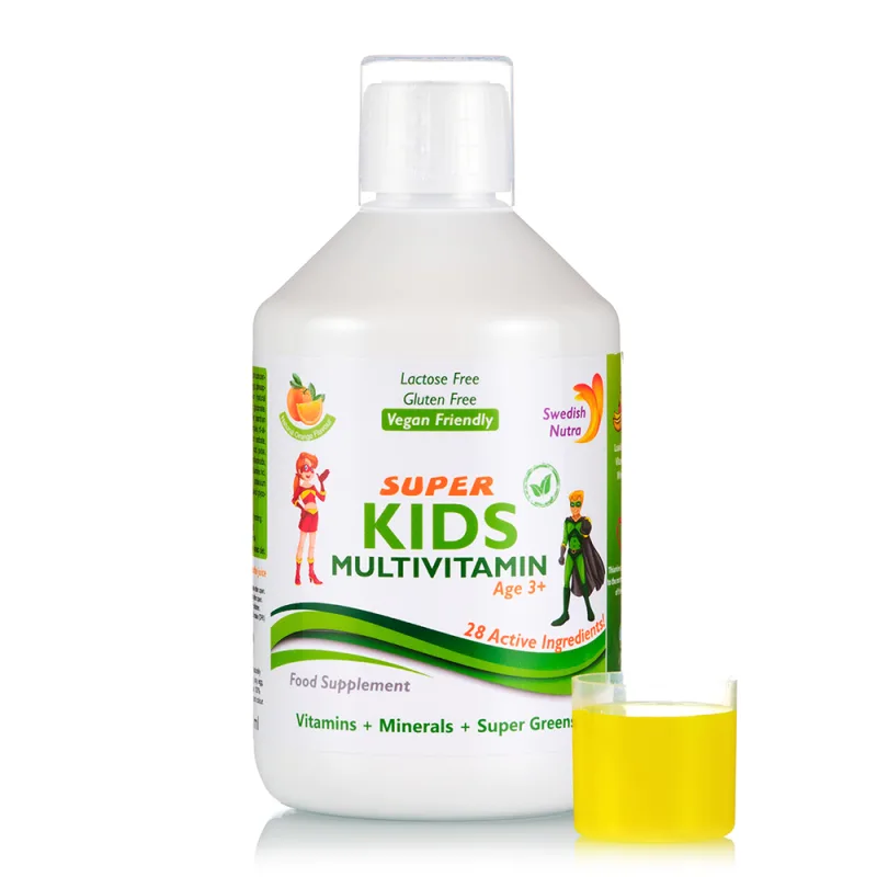 Multivitamine pentru copii cu 30 de ingrediente Super Kids, 500ml, Swedish Nutra — preț și oferte