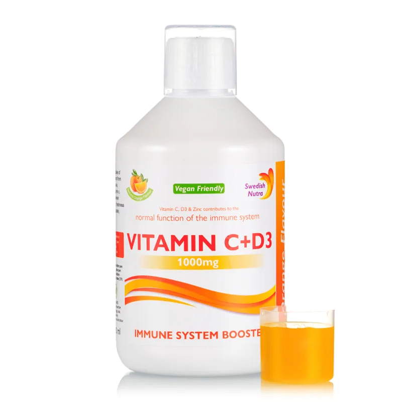 Vitamina C + D3 + Zinc, 500ml, Swedish Nutra — preț și oferte