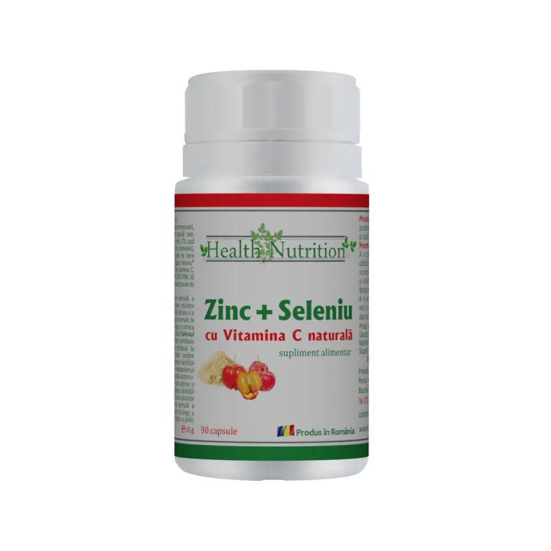 Zinc cu Seleniu si Vitamina C, 90 capsule, Health Nutrition — preț și oferte