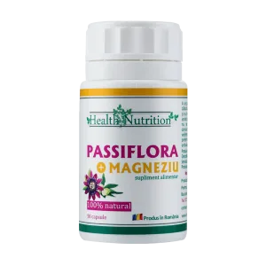 Passiflora cu Magneziu 100% naturala, 90 capsule, Health Nutrition