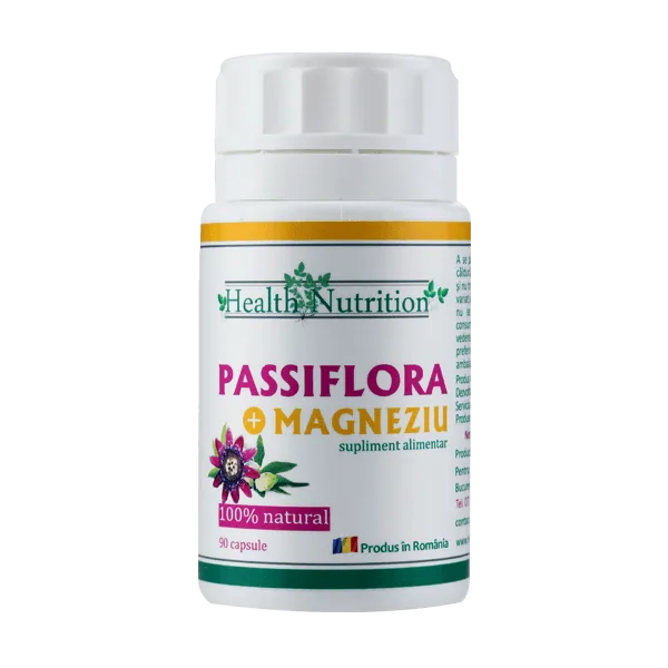 Passiflora cu Magneziu 100% naturala, 90 capsule, Health Nutrition — preț și oferte