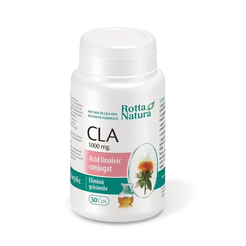 CLA Acid linoleic conjugat 1000mg, 30 capsule, Rotta Natura — preț și oferte