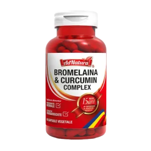 Complex de Bromelaina si Curcumin, 60 capsule, AdNatura