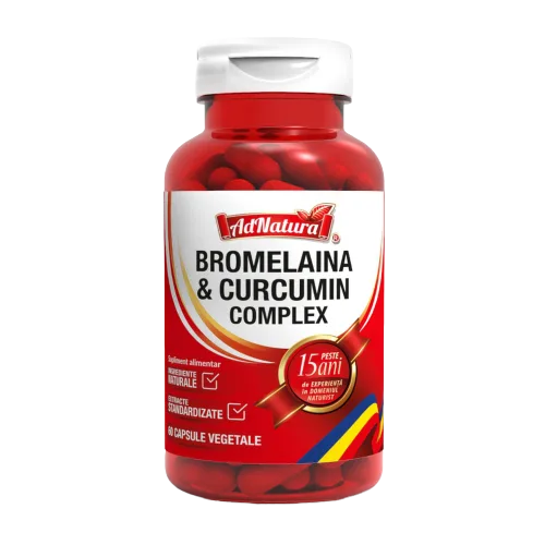 Complex de Bromelaina si Curcumin, 60 capsule, AdNatura — preț și oferte