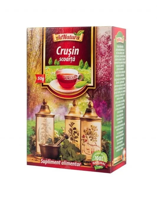 Ceai din scoarta de crusin, 50g, AdNatura — preț și oferte
