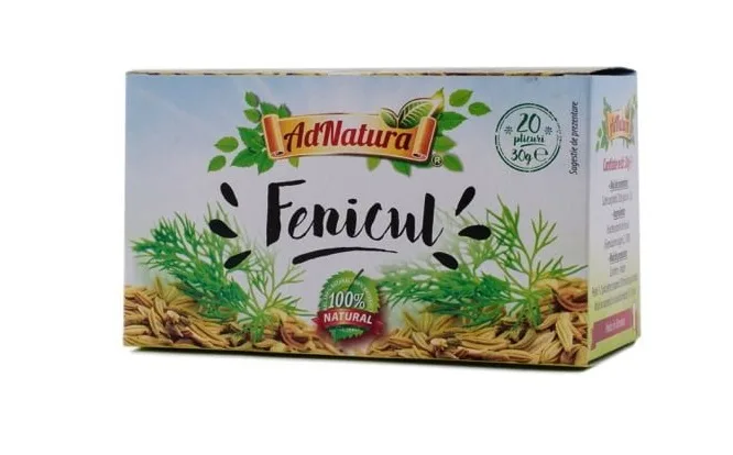 Ceai de fenicul, 20 plicuri, AdNatura — preț și oferte