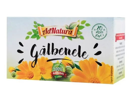 Ceai de galbenele flori, 20 plicuri, AdNatura — preț și oferte