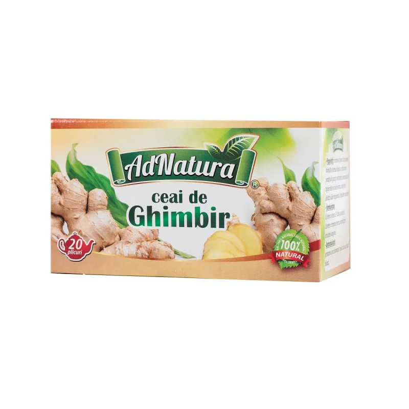 Ceai de ghimbir, 20 plicuri, AdNatura — preț și oferte