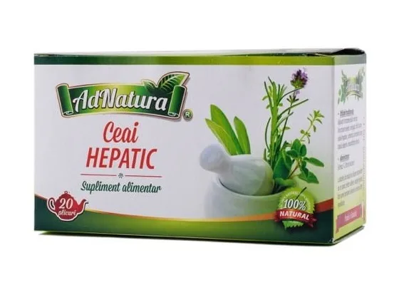 Ceai hepatic, 20 plicuri, AdNatura — preț și oferte
