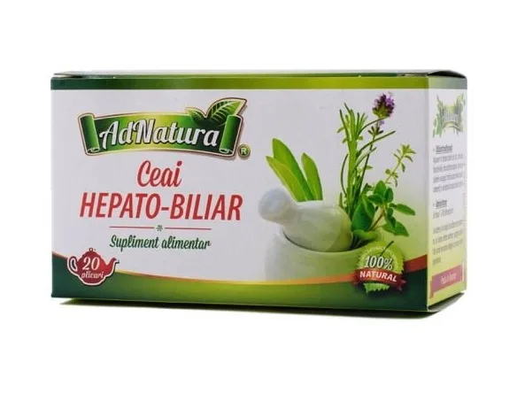 Ceai hepato-biliar, 20 plicuri, AdNatura — preț și oferte
