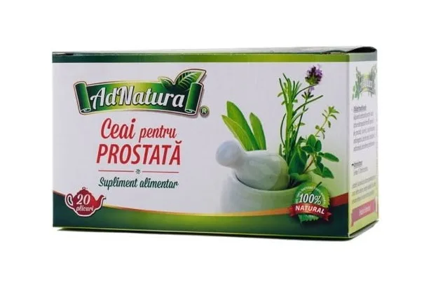 Ceai pentru prostata, 20 plicuri, AdNatura — preț și oferte