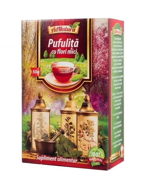 Ceai de pufulita cu flori mici, 50g, AdNatura — preț și oferte