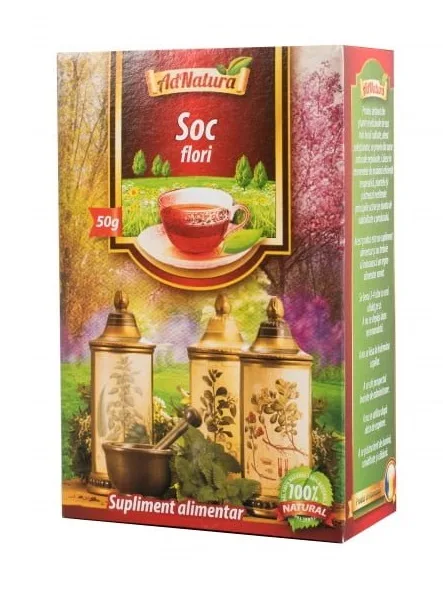 Ceai din flori de soc, 50g, AdNatura — preț și oferte