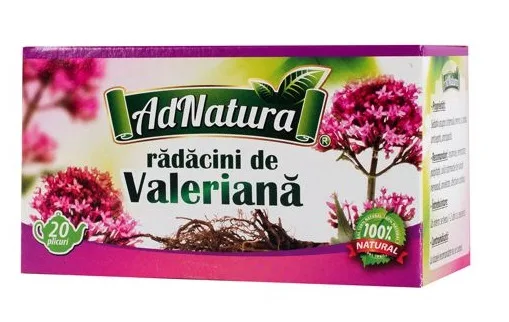 Ceai de valeriana, 20 plicuri, AdNatura — preț și oferte