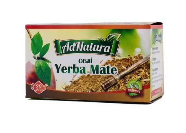 Ceai Yerba Mate, 20 plicuri, AdNatura — preț și oferte