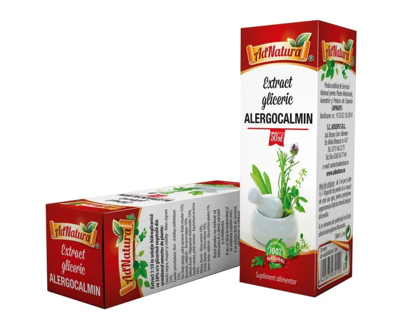 Extract gliceric alergocalmin, 50ml, AdNatura — preț și oferte