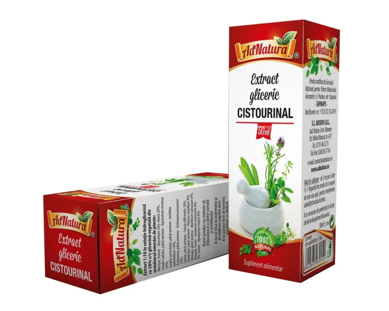 Extract gliceric Cistourinal, 50ml, AdNatura — preț și oferte