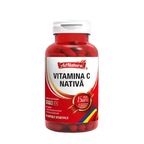 Vitamina C nativa, 30 capsule, AdNatura — preț și oferte