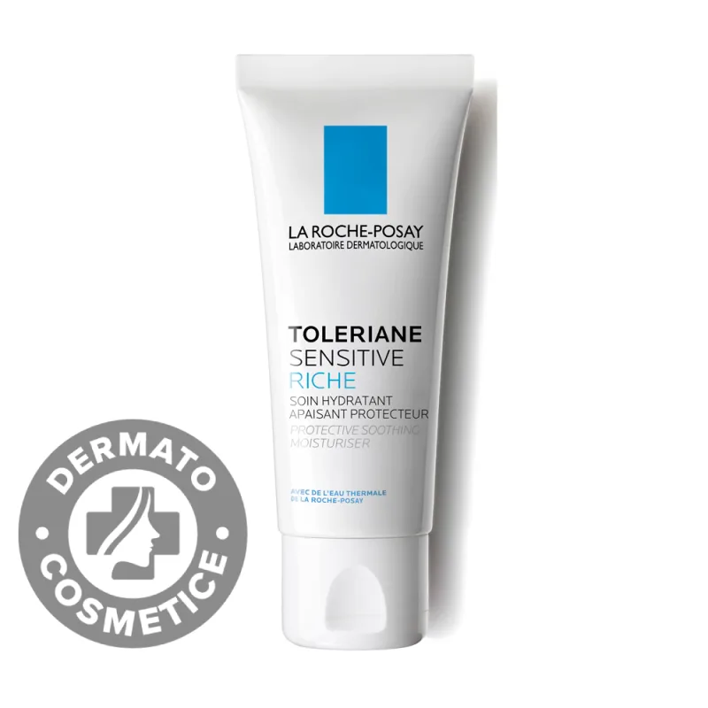 Crema hidratanta prebiotica pentru pielea uscata Toleriane Sensitive Riche, 40ml, La Roche-Posay — preț și oferte