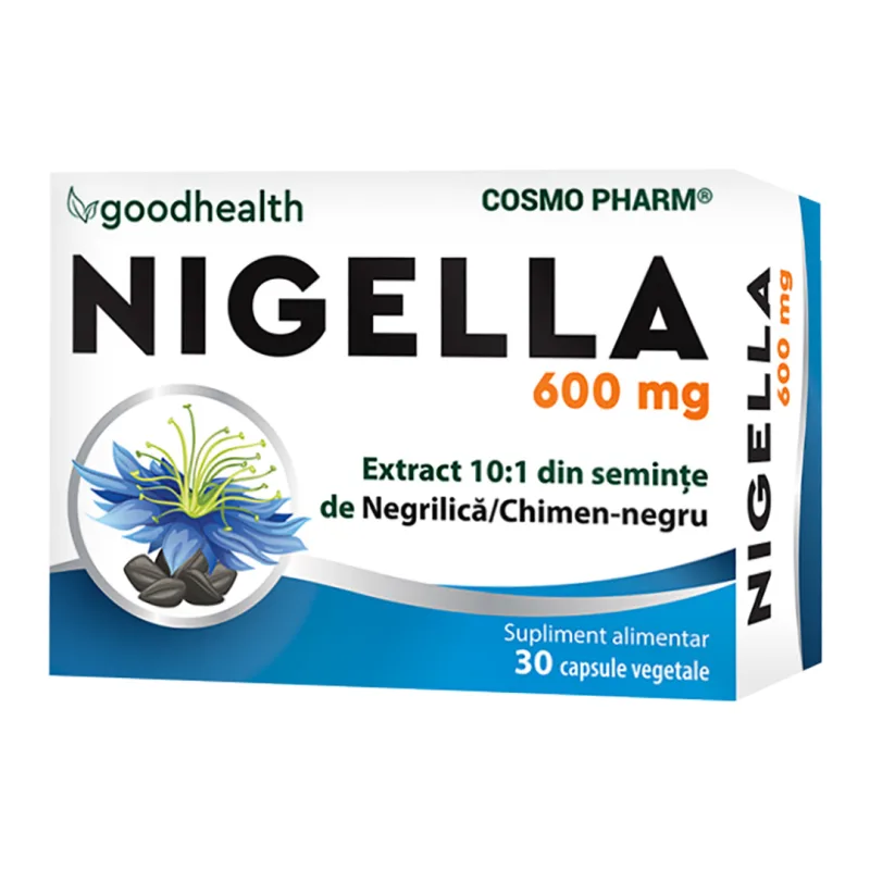 Nigella Sativa 600mg, 30 capsule, Cosmo Pharm — preț și oferte