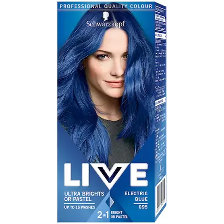 Vopsea de par semi-permanenta Ultra Brights 095 Electric Blue, 80ml, Live — preț și oferte