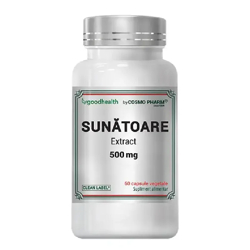 Sunatoare Extract, 500 mg, 60 capsule, Cosmo Pharm — preț și oferte