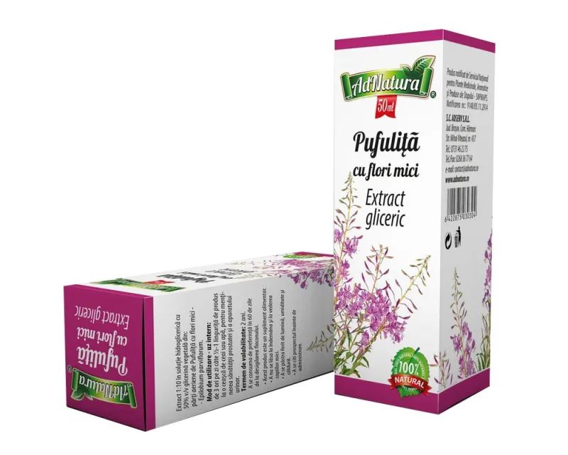 Extract gliceric pufulita cu flori mici, 50ml, AdNatura — preț și oferte
