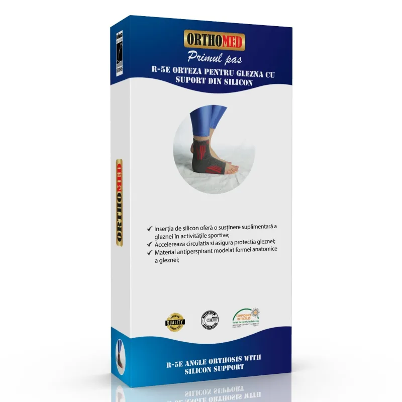 Orteza pentru glezna cu suport din silicon Marimea S, 1 bucata, Orthomed — preț și oferte