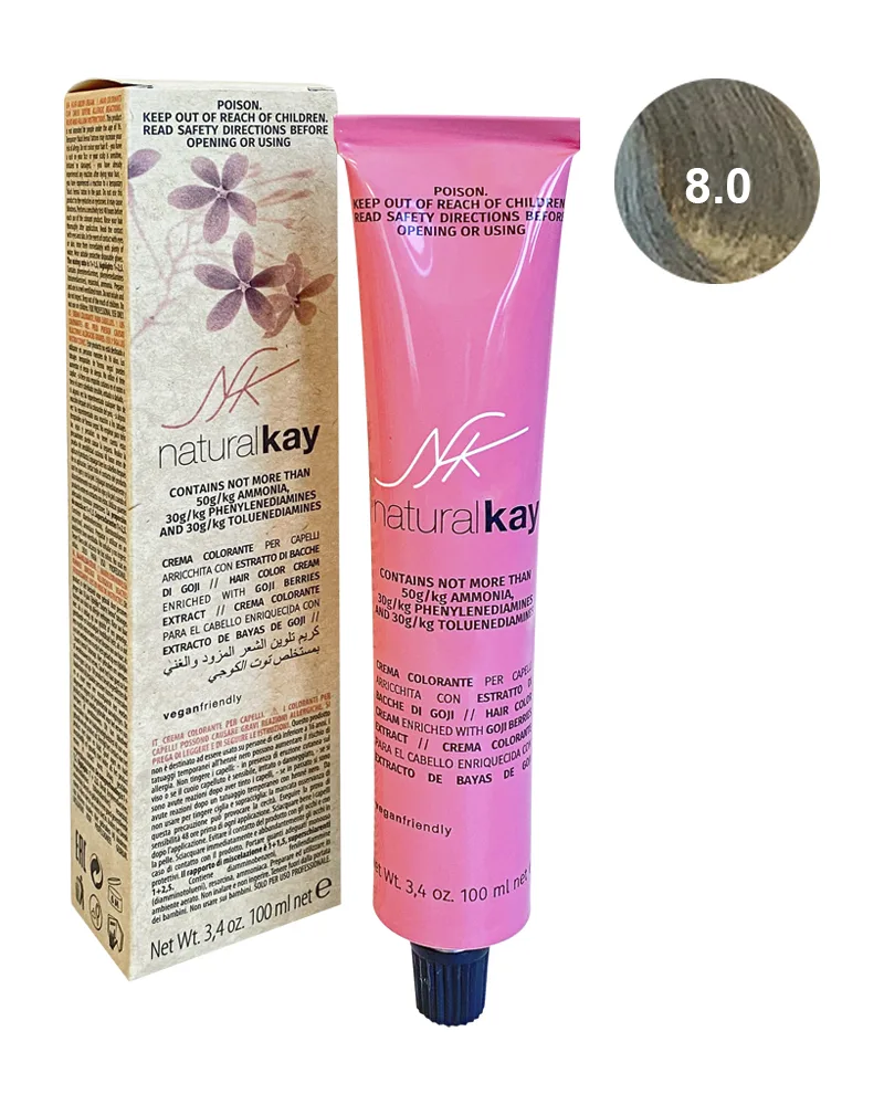 Vopsea vegana 8.0 Light Blonde, 100ml, Natural Kay — preț și oferte