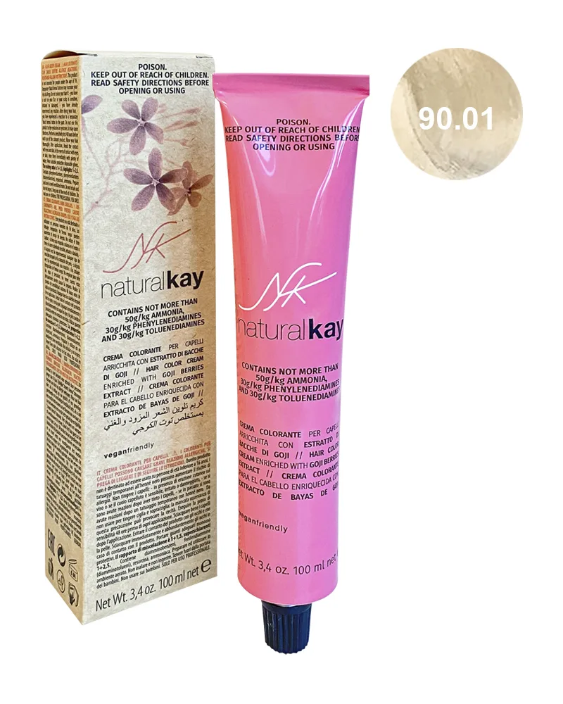 Vopsea vegana 90.01 Superlightener Ice Blonde, 100ml, Natural Kay — preț și oferte