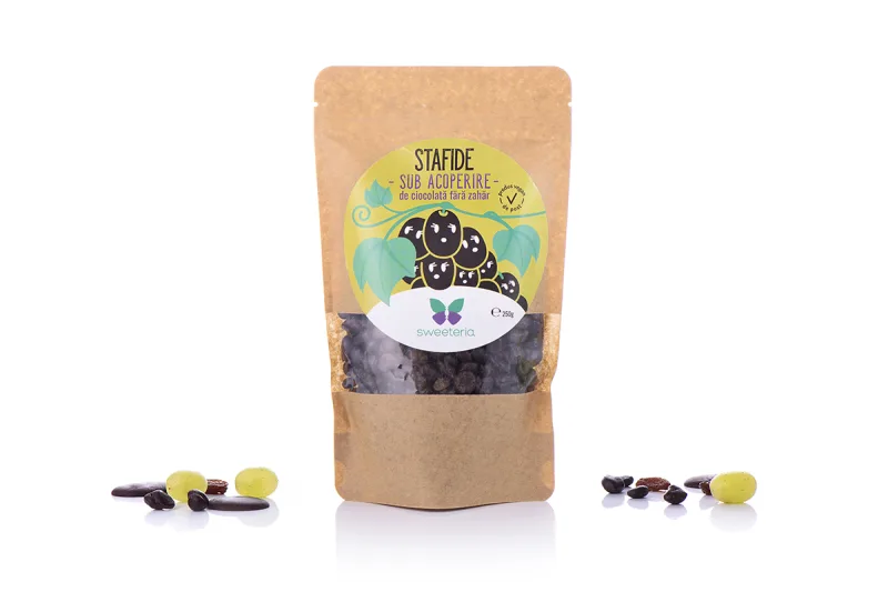 Stafide in ciocolata fara zahar, 250g, Sweeteria — preț și oferte