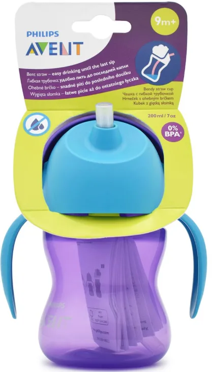 Cana cu pai pentru fetite +9 luni, 200ml, Philips Avent — preț și oferte