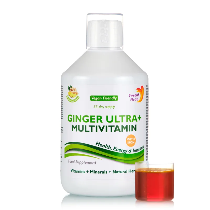 Ginger Ultra+ Multivitamine, 500ml, Swedish Nutra — preț și oferte